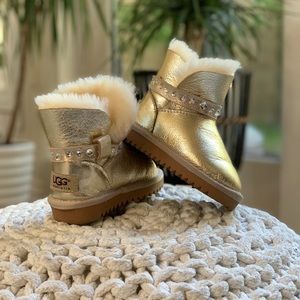 Toddler UGG Boots Golden with Rhinestones